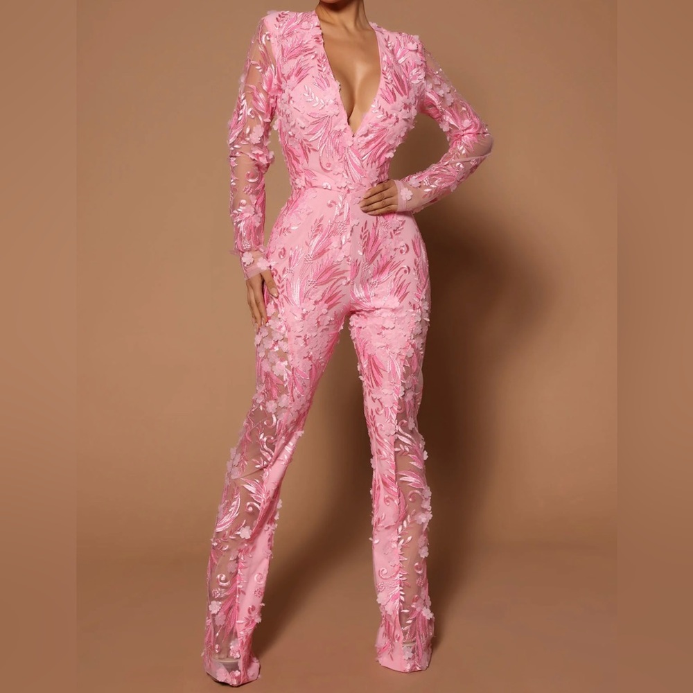 Long Sleeve lace Jumpsuit